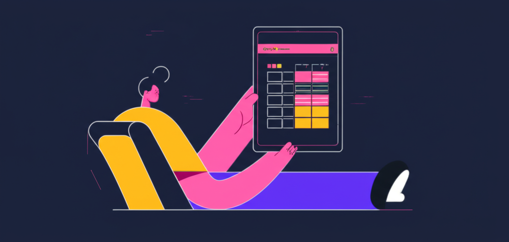 Parent viewing a calm, organized dashboard