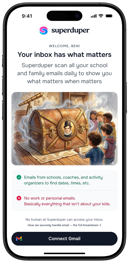 SuperDuper scanning and organizing incoming emails