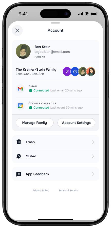 Family members sharing the same SuperDuper dashboard